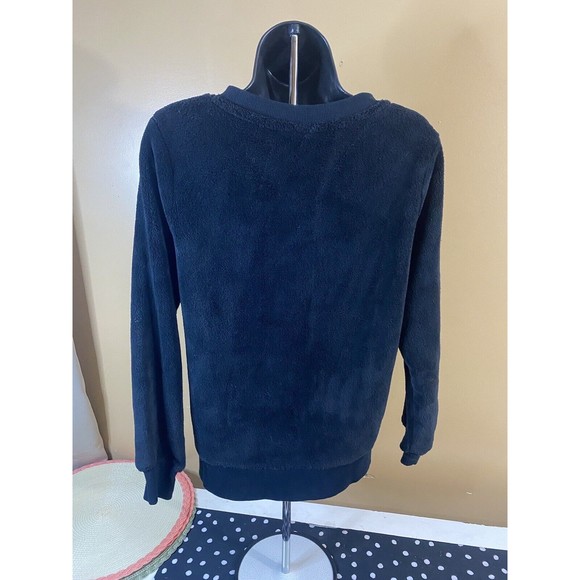 Wondershop Sleepwear Women’s Black Fleece Sweatshirt Size Small - Picture 9 of 16